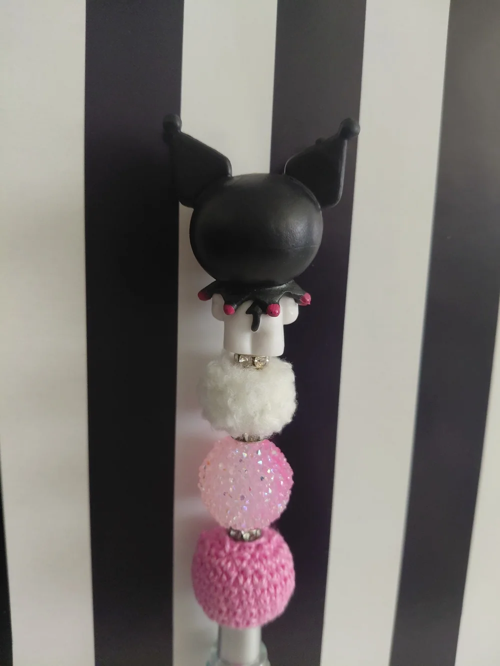 Kuromi Character Beaded Pen